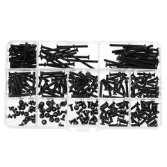 260Pcs M3 10.9 Grade Carbon Steel Hex Socket Flat Countersunk Head Screw Bolts Assortment Set