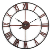 45cm Large Wall Clock Big Roman Numerals Giant Open Face Metal For Home Outdoor Garden