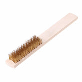 6x16 Row Copper/Stainless Steel Wire Brush Wood Handle Wire 200x25x8mm Scratch Brush For Metal Cleaning