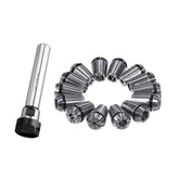 Collet Chuck Holder with 14PCS Spring Collet for CNC Milling Lathe Tool