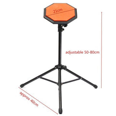 8'' 21cm Rubber Dumb Drum Practice Pads Set with Stand