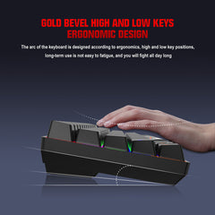 Mechanical Keyboard 61 Keys Triple Mode Wireless Bluetooth 5.0 2.4GHz Type-C Wired Blue Switch RGB Backlit Gaming Keyboard