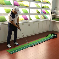 Golf Putting Trainer With Auto Ball Return Function Indoor Outdoor Golf Putting Mat Golf Exercise Equipment
