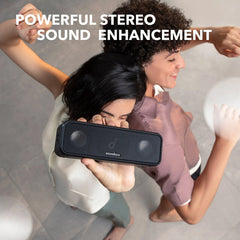 Bluetooth Speaker 16W Stereo Sound Pure Titanium Diaphragm Drivers BassUp 24H Playtime IPX7 Waterproof Outdoor Speakers