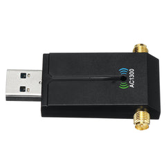 1300M Wireless Network Card USB3.0 Wifi Adapter Dual-band 2.4G/5G 1300Mbps W/Antenna Through the Wall Network Card WIFI Receiver Transmitter