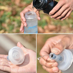 300ML Outdoor Sport Water Bag TPU Soft Food-grade Lightweight Collapsible Water Bottle For Hiking Cycling Running