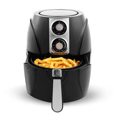 Air Fryer Household Circulation Fume Free Non-stick Frying Pan Intelligent Mobile-UK-Black