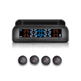 LCD Screen 4 Sensors Car Tire Pressure Solar Real-time Monitoring System