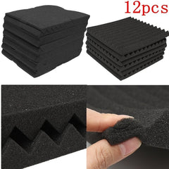 12Pcs Acoustic Soundproof Foam Sound Stop Absorption for KTV Audio Room