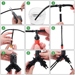 25M/30M/43M Drip Irrigation Kit Garden Irrigation System Adjustable Automatic Irrigation Set Distribution Tubing Hose DIY Watering Set