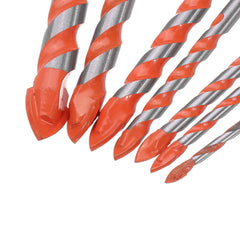 7Pcs 3-12mm Triangle Shank Drill 3/4/5/6/8/10/12mm Ceramic Glass Hole Wall Twist Spiral Bit