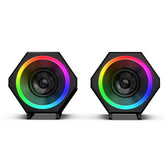 Multimedia Speaker 3.5mm USB RGB Speaker Combo Stereo Bass Gaming Subwoofer Computer Speaker for Laptop Computer