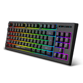 2.4G Wireless Keyboard 87 Keys Multimedia Function RGB Backlit Rechargeable Keyboard for Computer Laptop Home Office