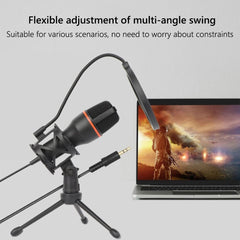 Wired Condenser Microphone Karaoke Recording Vocals Voice Mic for Desktop Computer Windows Studio Singing Gaming Streaming