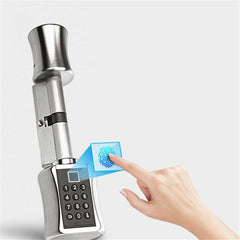 Smart Cylinder Lock Keyless Electronic Door Lock Digital Fingerprint Keypad Code Lock For Home Hotel Apartment