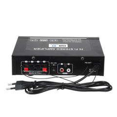 2CH LCD Display Hi-Fi Audio Stereo Power Amplifier Bluetooth FM Radio Car Home Remote Control