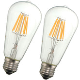 E27 8W Warm White COB LED Filament Retro Edison LED Bulbs AC110V / AC220V