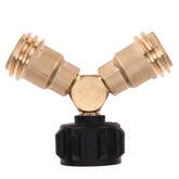 Outdoor Y-Shaped Camping Gas Stove Adapter Propane Refill Cylinder Tank Converter