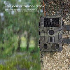 Night Vision Waterproof Hunting Camera 0.3s Trigger Time 120 Lens Angle Recorder Wildlife Trail Camera for Home Security and Wildlife Monitoring 4MP