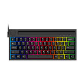 Wireless Mechanical Keyboard 62Keys Bluetooth 3.0 Dual Mode Built-in Battery Type-C Interface With Volume Botton for PC Laptop Smartphone Tablet