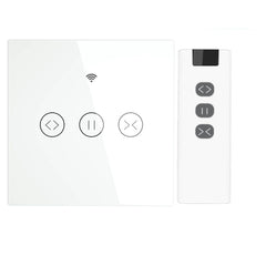 WiFi Smart Touch Curtain Blinds Roller Shutter Switch With RF Remote Controller Tuya App Remote Control Work with Alexa Google Home