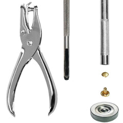 300 Sets Leather Rivets Double Cap Rivet Tubular Metal Studs with Punch Pliers