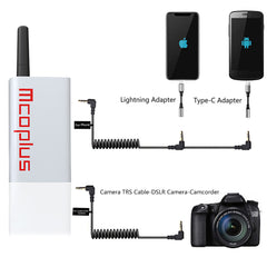 48 Channel UHF Wireless Lavalier Lapel Microphone with 2 Receiver 1 Transmitters for DSLR Camera XLR Camcorders PC Smartphone Mobile Devices