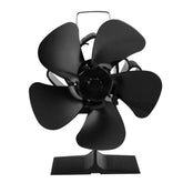 5 Blades Fireplace Fan Silent Motors Heat Powered Stove Fan Eco Stove Fan for Gas/Pellet/Wood/Log Stoves