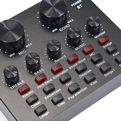 Condenser Microphone V8 Sound Card Kit Muti-functional Bluetooth for Studio Mobile Phone PC Laptop Recording Live Broadcast