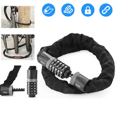 Bicycle Lock Safe Metal Anti-Theft Outdoor Bike Chain Lock Security Reinforced Cycling Chain Lock Bicycle Accessories