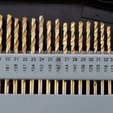 21/29/115 Pcs Titanium Coating Quick Change Twist Drill Set Individual HSS Drill Bits 1/16"-1/2" #60-#1 A-Z Round Shank Drill Set