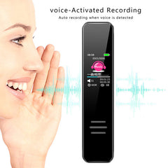 Digital Voice Activated Recorder HD Dictaphone with VOR Function MP3 WAV Player Subtle Slim Audio Recording IPS Screen