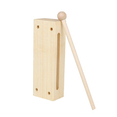 Flange Toddler Musical Instruments Wooden High-quality Percussion Instrument with Children Mallet Square Two-tone Castanets