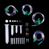 19Pcs/Set American Dispensing Needle with Connector Adapter Blunt Tip TT Tip Syringe Needles Cap for Refilling and Measuring Liquids Glue Applicator