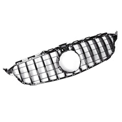 GTR Style Front Grille with Camera Hole For Mercedes Benz C class W205 C200 C250 C300 C350 2015-2018