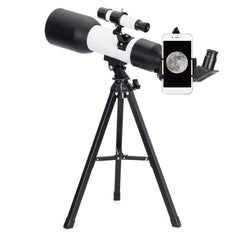 180X Astronomical Telescope 60mm Aperture 360mm Focal Length Tripod Outdoor Camping Telescope with Phone Holder