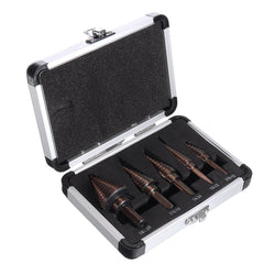 5pcs British HSS Triangle Handle Step Drill Aluminum Box Hole Saw Cutter