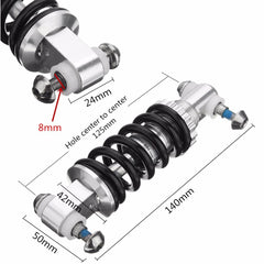 Black Metal 450LBS/in Rear Suspension Shock Damper Bike Shock Absorber