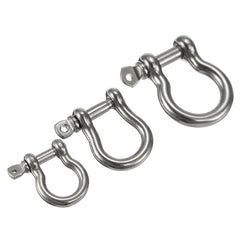 M4 M5 M6 D Ring Bow Shackle with Screw Pin 304 Stainless Steel Bracelet Shackle