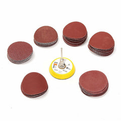 2 Inch 50mm Hook and Loop Sanding Pad 3mm Shank with 60pcs Sandpaper