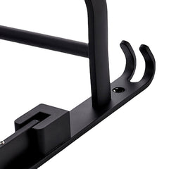 Space Aluminum Black Wall-mounted Towel Rack Rust-resistant Stable Towel Holder Easy to Install Bathroom Shelf