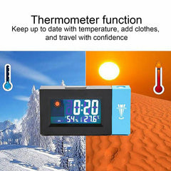 Digital Projector Weather Station Alarm Clock Perpetual Calendar Thermo-hygrometer Electronic LCD Clock Thermometer