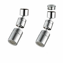 Universal Extender Splash Filter Faucet 1080 Rotate Water Outlet Faucet Silver