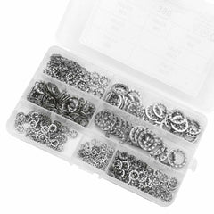 390Pcs 304 Stainless Steel Internal Tooth Lock Washers Anti-loosening Washer M3-M12 Assortment Kit