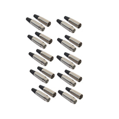 5Pair 2005 XLR 3Pin Male To Female Microphone Audio Connector