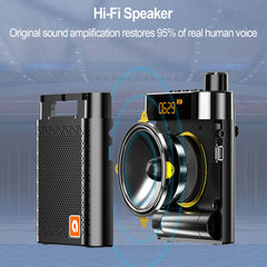 Portable Bluetooth 5.0 Speaker Professional Voice Amplifier with Microphone FM Radio Sound 2000mAh Battery Life