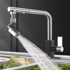 Universal Faucet Areator 360 Degree Swivel Bubbler Rotating Mesh Mouth Anti Splash Head Dual Mode Extender Water Saving Device for Bathroom Kitchen