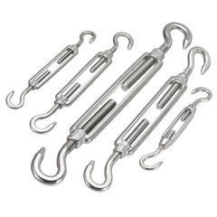 4/5/6/8/10M Hook To Turn Buckles 304 Stainless Steel Open Body Buckle