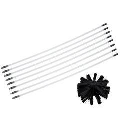 Chimney Cleaning Brush Set Chimney Pipe Inner Wall Cleaner Brush Bendable Flexible Cleaning Tools