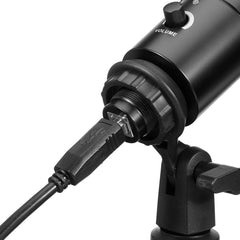 Wired USB Microphone with Tripod for Computer Windows Mac PC Live Broadcast Video Conferencing Audio Recording YouTube
